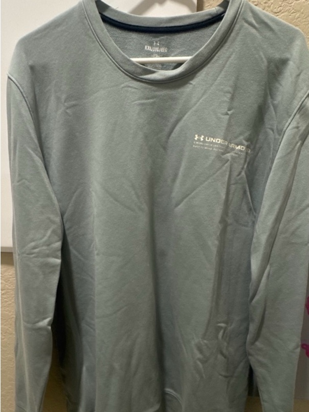 Under Armour Men’s Long Sleeve Crew in Muted Sage